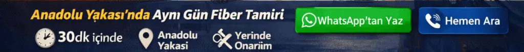 Yüksek kaliteli fiber kablo onarımı ve arıza tespiti, OTDR kullanımı, modem kontrolü ve yerinde müda.