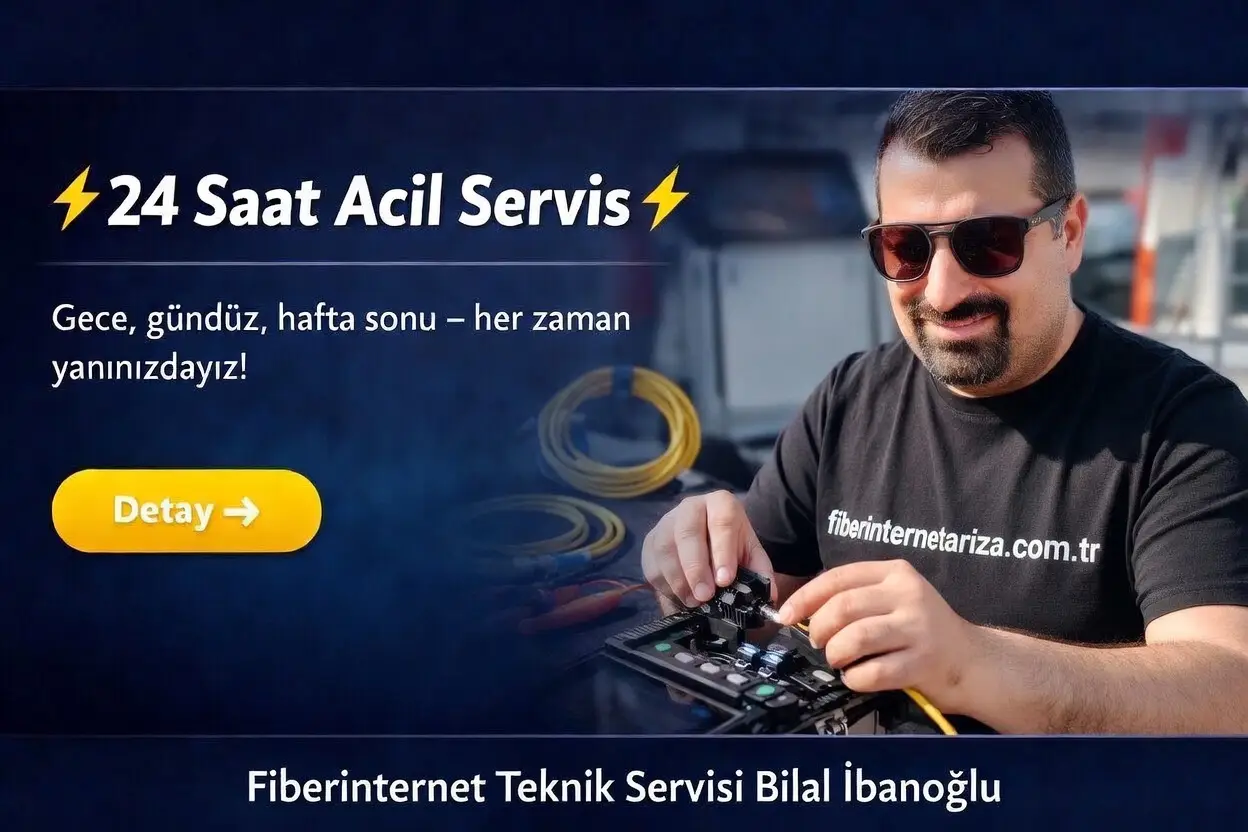 7/24 acil internet ve fiber teknik servis hizmeti