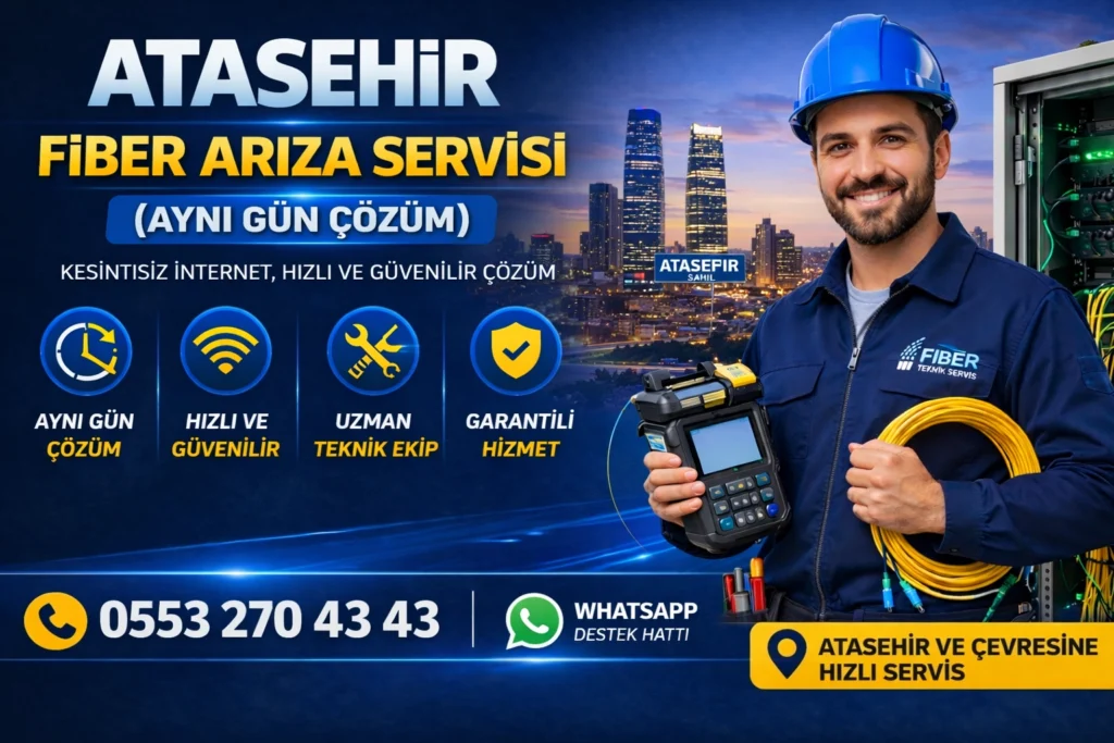 Ataşehir fiber arıza servisi hızlı müdahale kablo tamiri ve internet kesinti çözümü