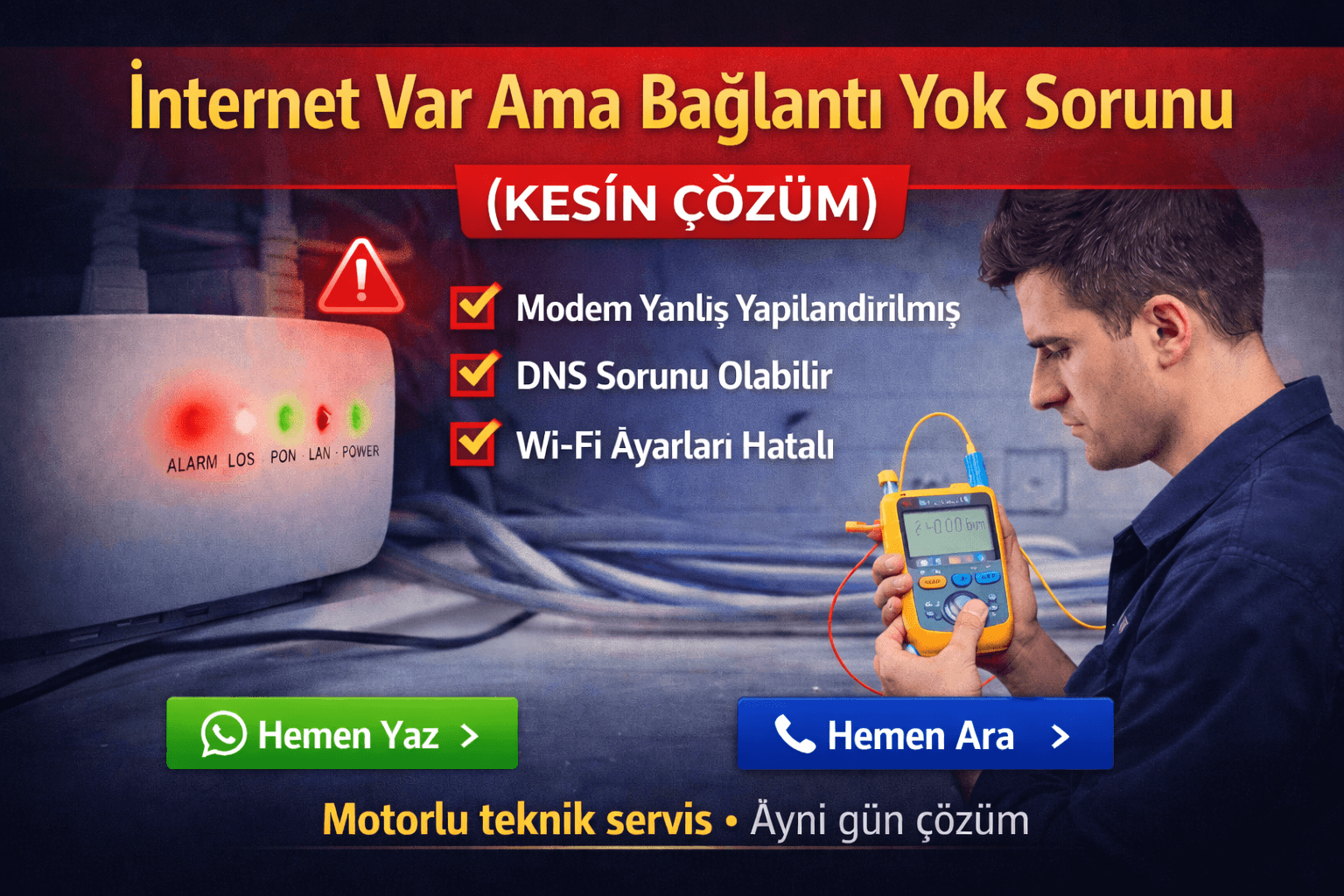 İnternet Var Ama Bağlantı Yok Sorunu | Kesin Çözüm (2026)
