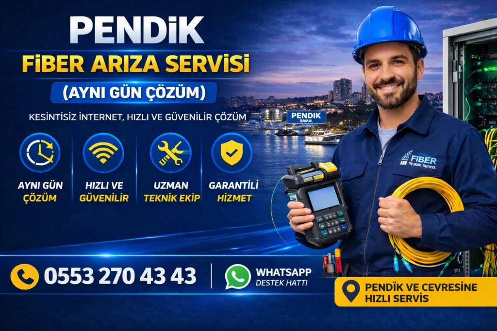 Pendik fiber arıza servisi hızlı müdahale kablo tamiri internet kesinti çözümü