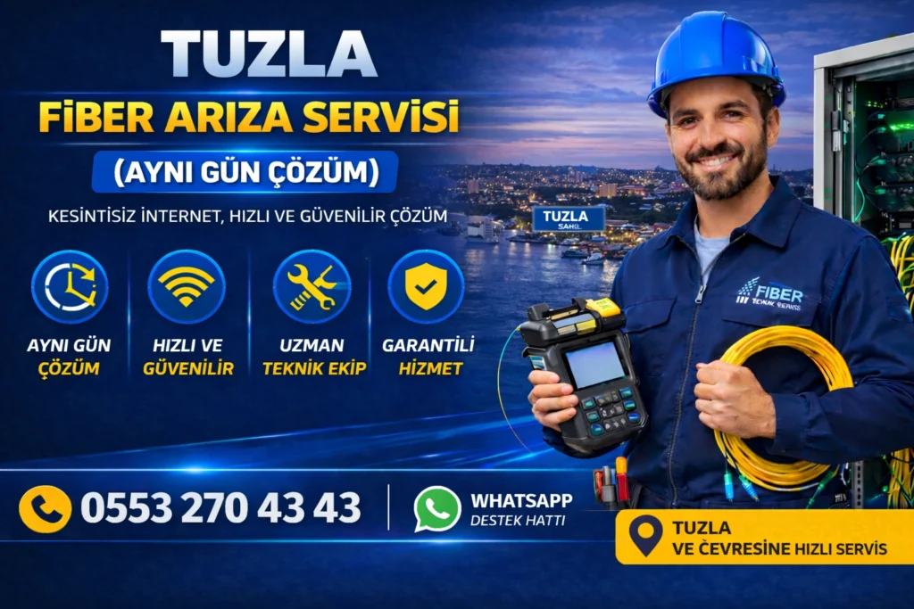 Tuzla Fiber Arıza Servisi hızlı müdahale kablo tamiri internet kesinti çözümü