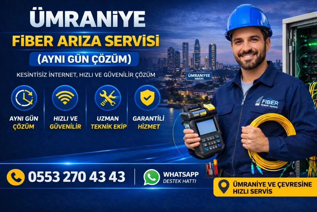 Ümraniye fiber arıza servisi hızlı müdahale fiber kablo tamiri internet kesinti çözümü